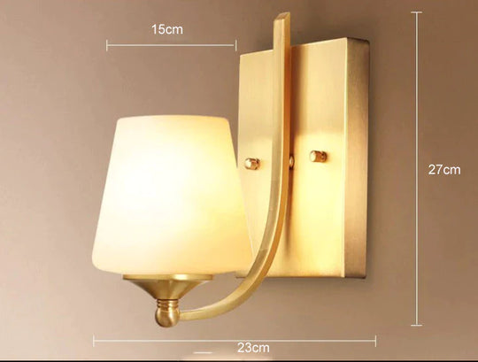Moderne minimalistische kreative Wohnzimmerlampe Schlafzimmer Scheinwerfer Gang Kupfer Wandleuchte