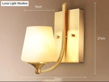 Modern Minimalist Creative Living Room Lamp Bedroom Headlight Aisle Copper Wall Lamp Copper Wall Lamps