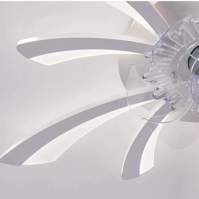 Moderne, minimalistische Deckenleuchte mit Löwenzahn-Ventilator