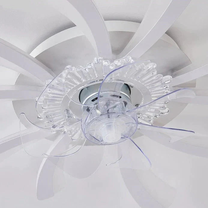 Moderne, minimalistische Deckenleuchte mit Löwenzahn-Ventilator