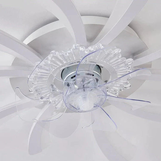 Moderne, minimalistische Deckenleuchte mit Löwenzahn-Ventilator