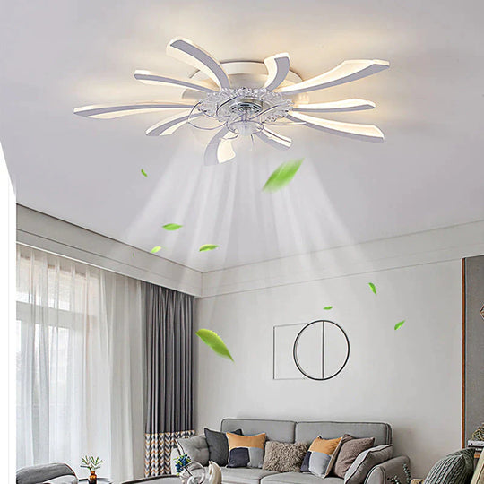 Moderne, minimalistische Deckenleuchte mit Löwenzahn-Ventilator