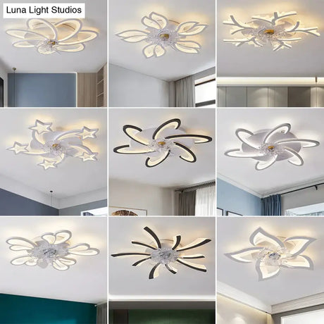Modern minimalist dandelion fan ceiling lamp Ceiling