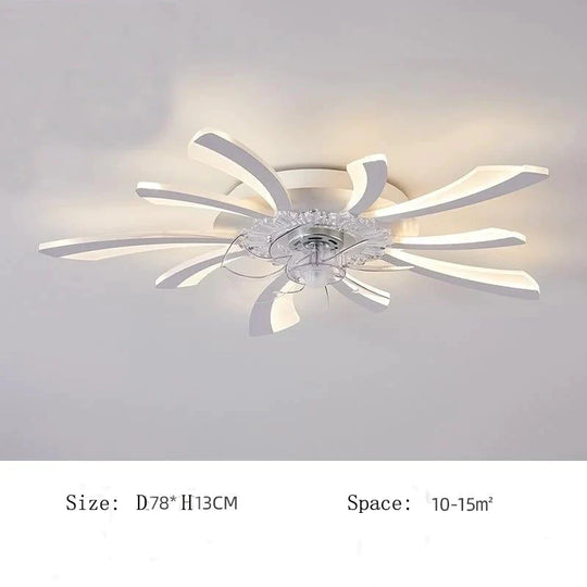 Moderne, minimalistische Deckenleuchte mit Löwenzahn-Ventilator