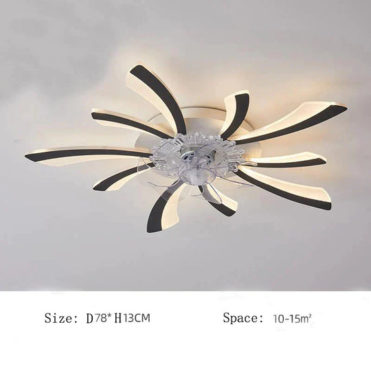 Moderne, minimalistische Deckenleuchte mit Löwenzahn-Ventilator