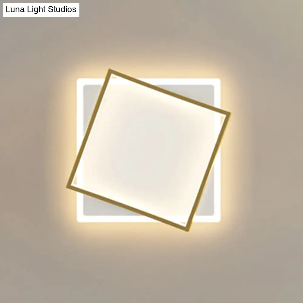 Modern Minimalist Geometric Flush Mount Led Ceiling Light For Bedrooms