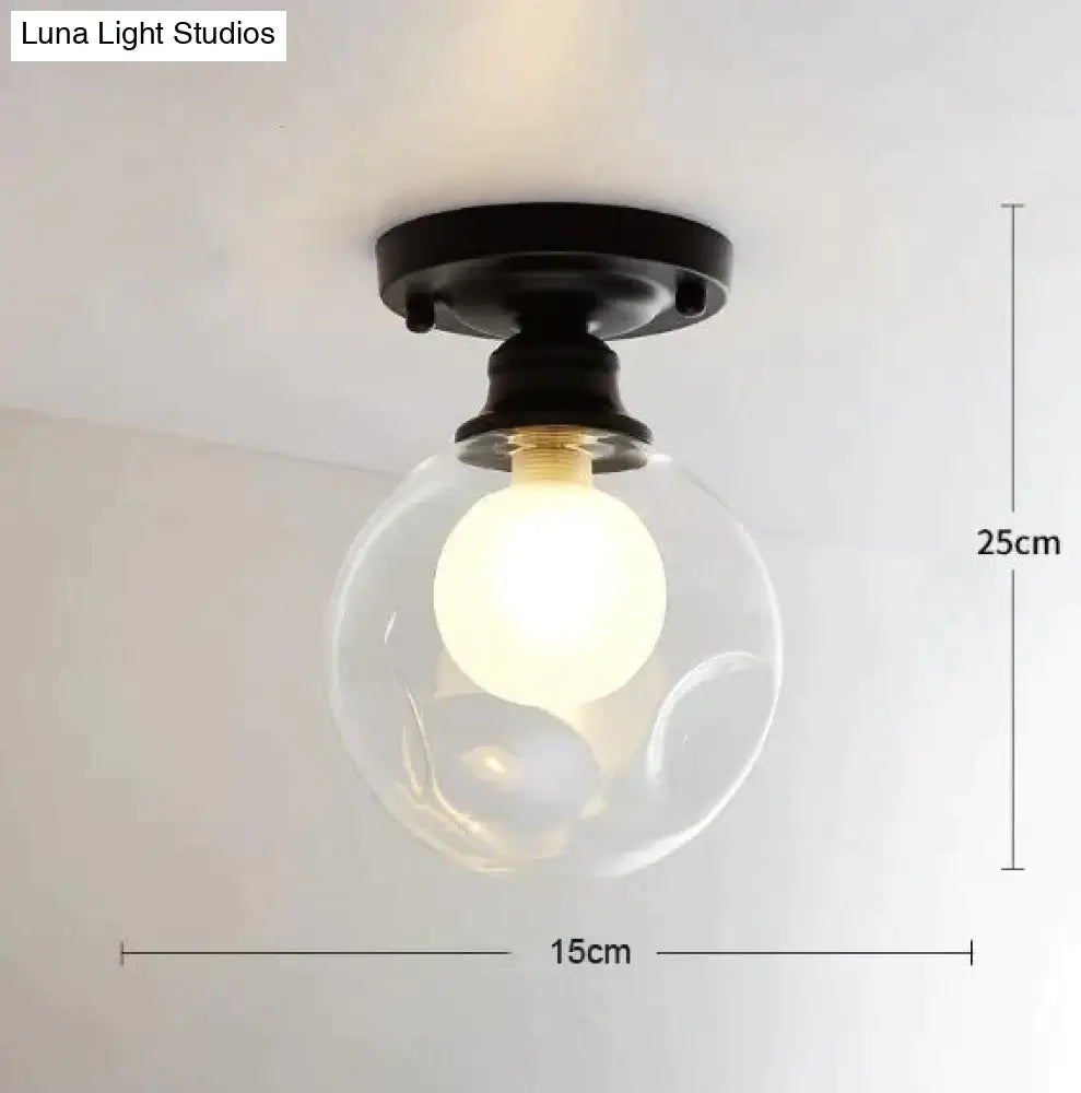 Modern Minimalist Glass Bulb Lamp Ceiling C / Warm Light
