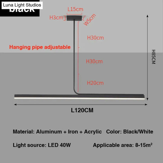 Modern Minimalist Long Bar creative Pendant Light for Dining room Kitchen pendant Light