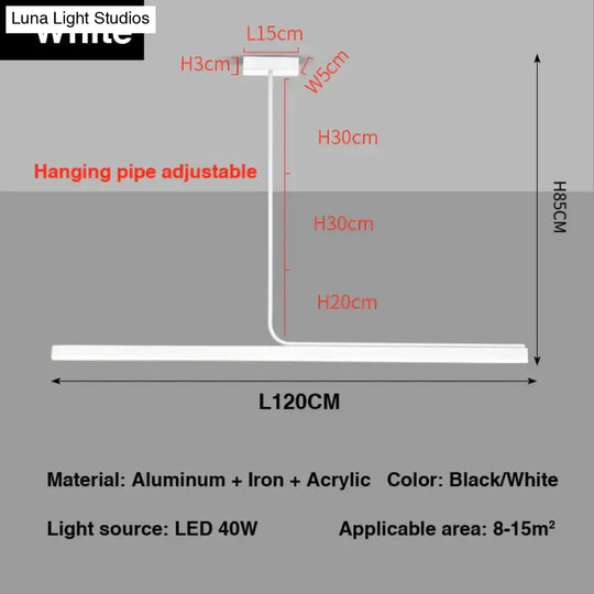 Modern Minimalist Long Bar creative Pendant Light for Dining room Kitchen pendant Light