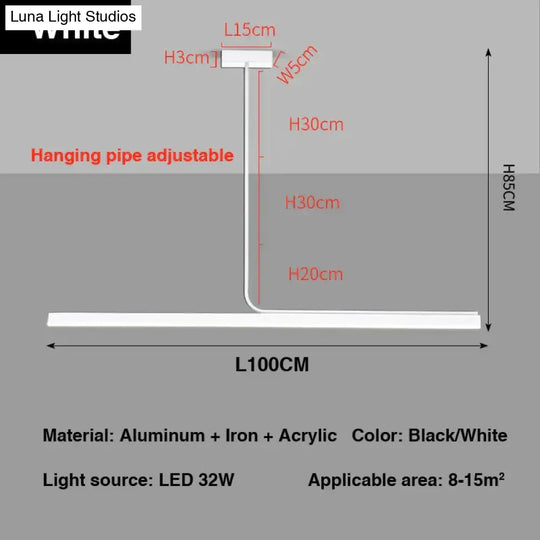 Modern Minimalist Long Bar creative Pendant Light for Dining room Kitchen pendant Light