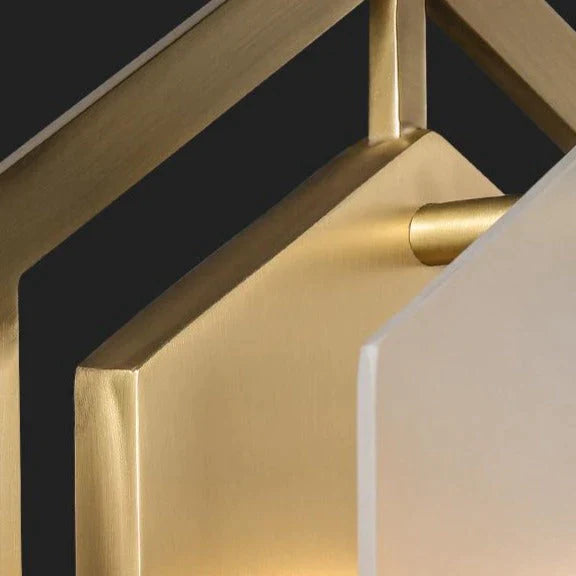 Modern Minimalist Luxury Hexagonal Copper Wall Lamp Lamps