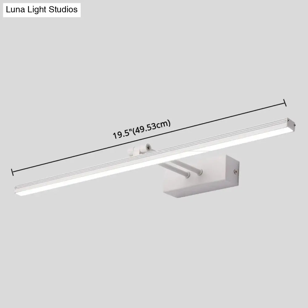 Modern Minimalist Metal Single Vanity Light&#X2014;Linear Style