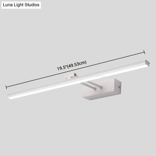 Modern Minimalist Metal Single Vanity Light&#X2014;Linear Style
