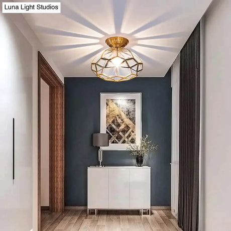 Modern Minimalist New Corridor Full Copper Ceiling