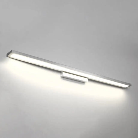 Modern Minimalist Vanity Wall Light In Aluminum With Rectangular Shape Silver / 35.5 White