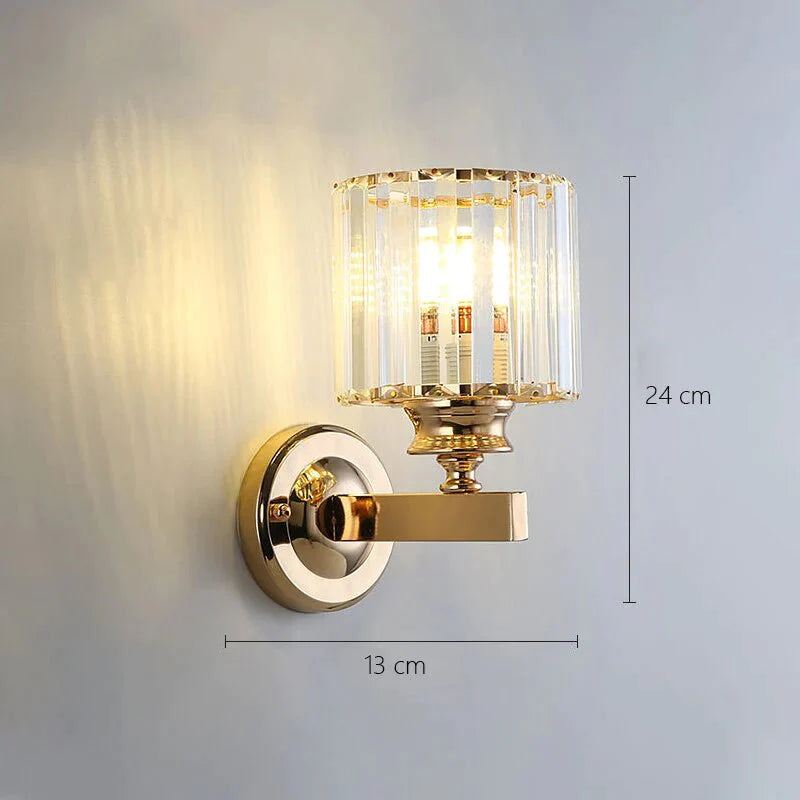 Moderne minimalistische Wandlampe mit Glasschirm für Nachttischbeleuchtung, Wohnzimmerbeleuchtung