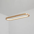 Modern Minimalist Wooden Led Strip Pendant Light For Restaurants Wood / 23.5 White