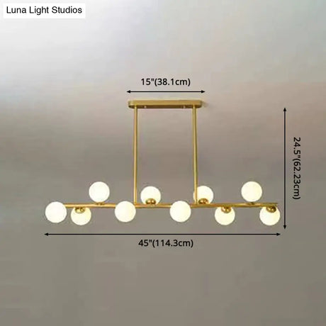 Modern Modo Chandelier With Opal Frosted Glass | Ceiling Hang Light For Sitting Room