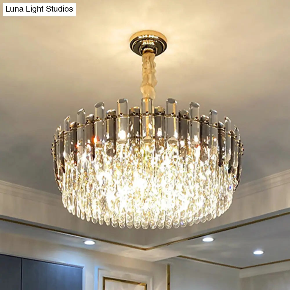 Clear Crystal Multi-Tiered Living Room Chandelier Pendant Light - Simplicity Perfected