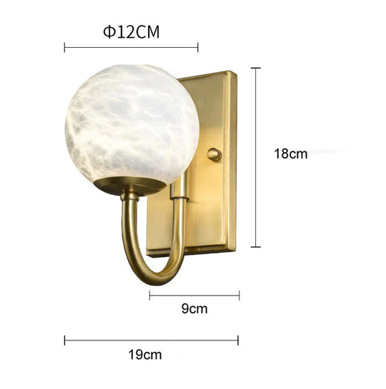 Moderne natürliche Marmor-Wohnzimmer-Kupfer-Wandlampe 