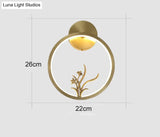 Modern New Simple Living Room Copper Wall Lamp Copper / With light source Copper Wall Lamps