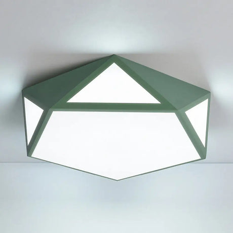 Modern Nordic Candy Ceiling Lamp - Led Flushmount Light For Corridor Decor Green / 16.5’ White