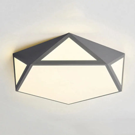 Modern Nordic Candy Ceiling Lamp - Led Flushmount Light For Corridor Decor Grey / 16.5’ Warm