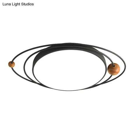 Modern Nordic Led Ceiling Lamp With Round Acrylic Design - 21’/26’/31’ Gray/Green/White