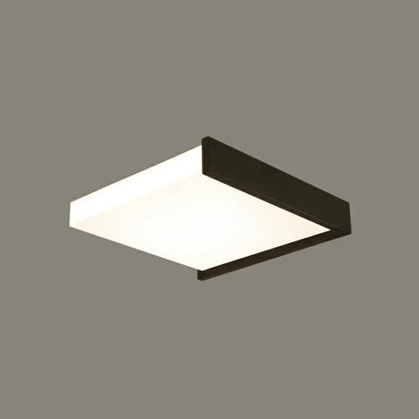 Modern Nordic Led Ceiling Light With Acrylic Square Design In Black And White / 19.5’ Remote