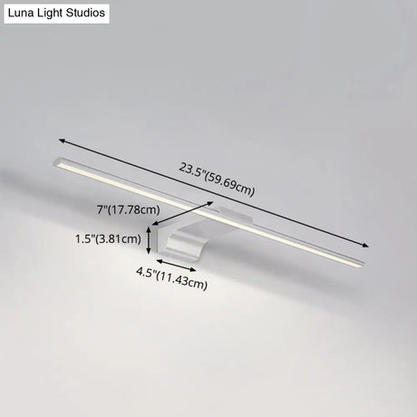 Modern Nordic Led Vanity Lamp For Bathroom - Wall Mounted Mirror Front