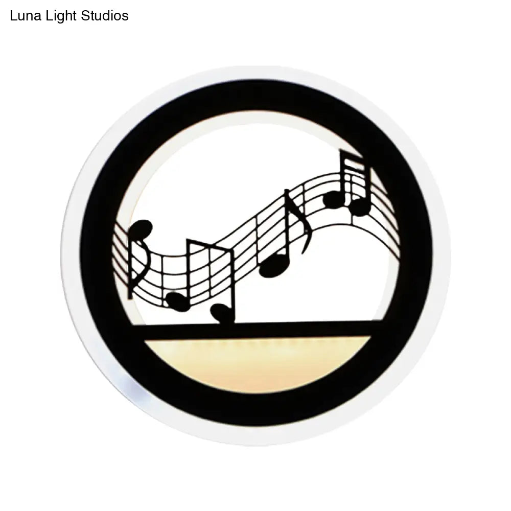 Modern Nordic Led Wall Light Sconce - Round/Elephant/Giraffe Design Ultrathin And Mounted Acrylic