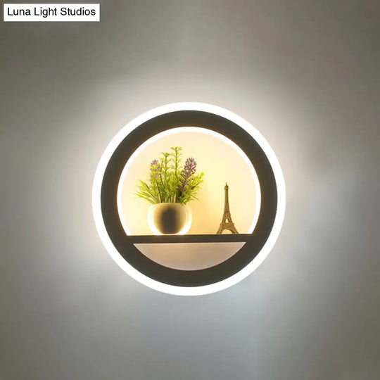Modern Nordic Led Wall Light Sconce - Round/Elephant/Giraffe Design Ultrathin And Mounted Acrylic