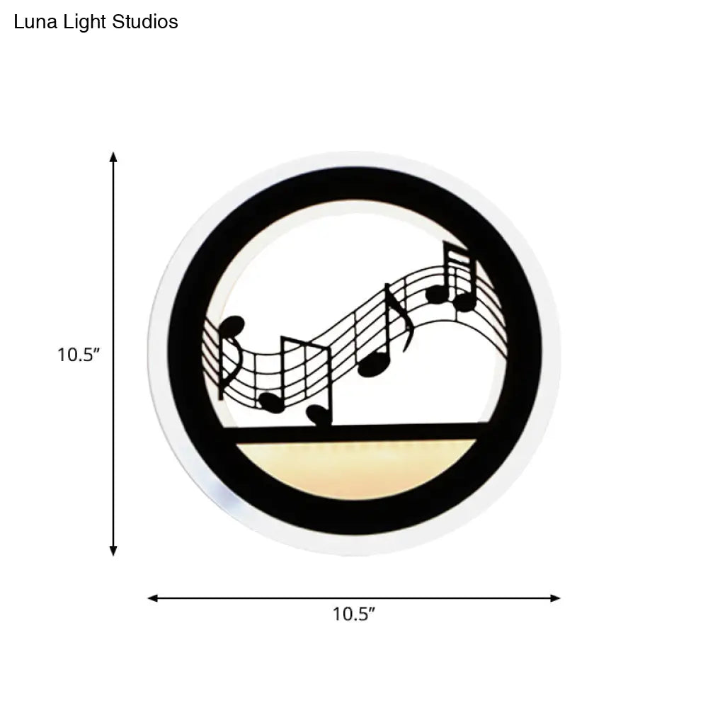 Modern Nordic Led Wall Light Sconce - Round/Elephant/Giraffe Design Ultrathin And Mounted Acrylic