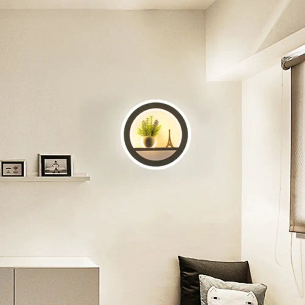 Modern Nordic Led Wall Light Sconce - Round/Elephant/Giraffe Design Ultrathin And Mounted Acrylic
