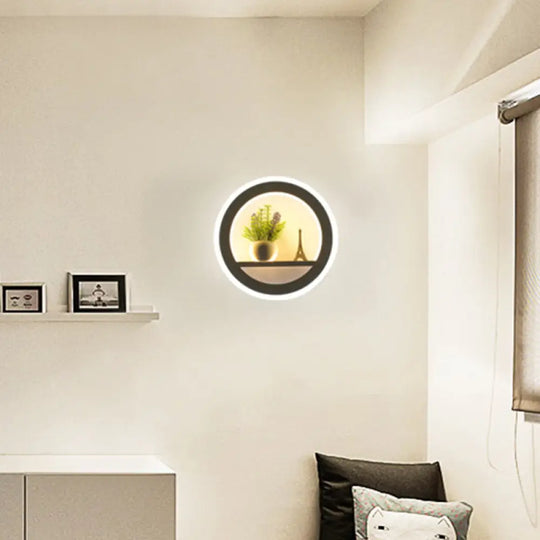 Modern Nordic Led Wall Light Sconce - Round/Elephant/Giraffe Design Ultrathin And Mounted Acrylic