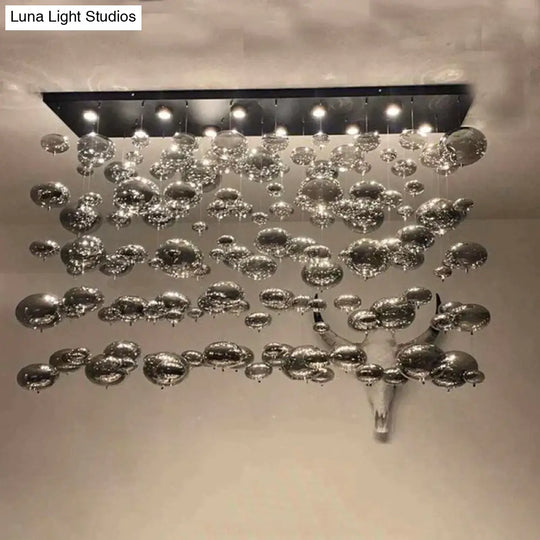 Modern Oval Bubble Ball LED Chandelier Lighting Dining Room Light Fixtures Light