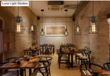 Modern Pendant Light Black Iron Hanging Cage Vintage E27Led Lamp Bulb Industrial Loft Retro Dining