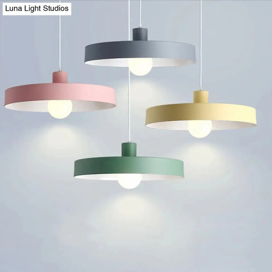 Simple Metal Shade Pendant Light Kit For Dining Room With Pot Lid Design