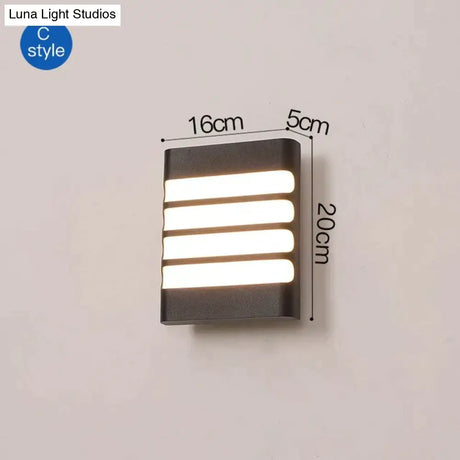 Modern Porch Light Waterproof Ip65 Radar Sensor Wall Lamps For Courtyard Patio Garden Front Door