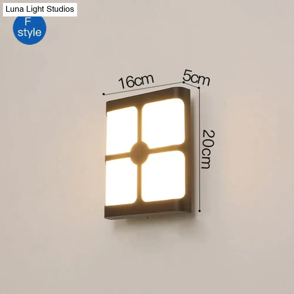 Modern Porch Light Waterproof Ip65 Radar Sensor Wall Lamps For Courtyard Patio Garden Front Door