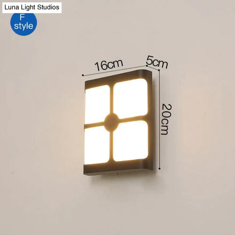 Modern Porch Light Waterproof Ip65 Radar Sensor Wall Lamps For Courtyard Patio Garden Front Door