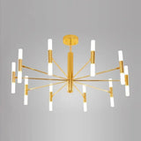 Modern Radial Led Chandelier Light For Living Room Ceiling 20 / Gold
