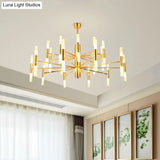 Modern Radial Led Chandelier Light For Living Room Ceiling
