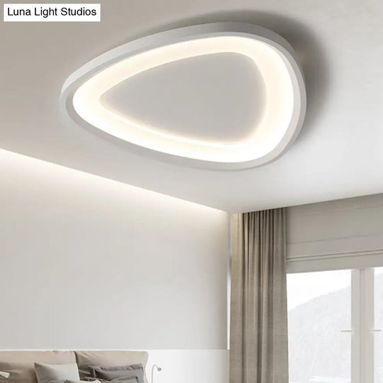 Modern Raindrop Led Ceiling Light In Warm/White For Kitchen - 18/23.5 W White / 18