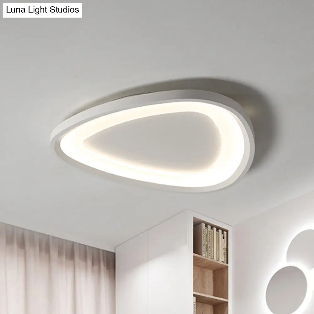 Modern Raindrop Led Ceiling Light In Warm/White For Kitchen - 18/23.5 W