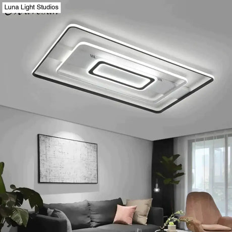 Modern Rectangle/Square/Circle Acrylic Led Ceiling Light White Color Black Remote Control For