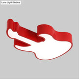 Modern Red/Yellow/Green Led Guitar Ceiling Light For Living Room