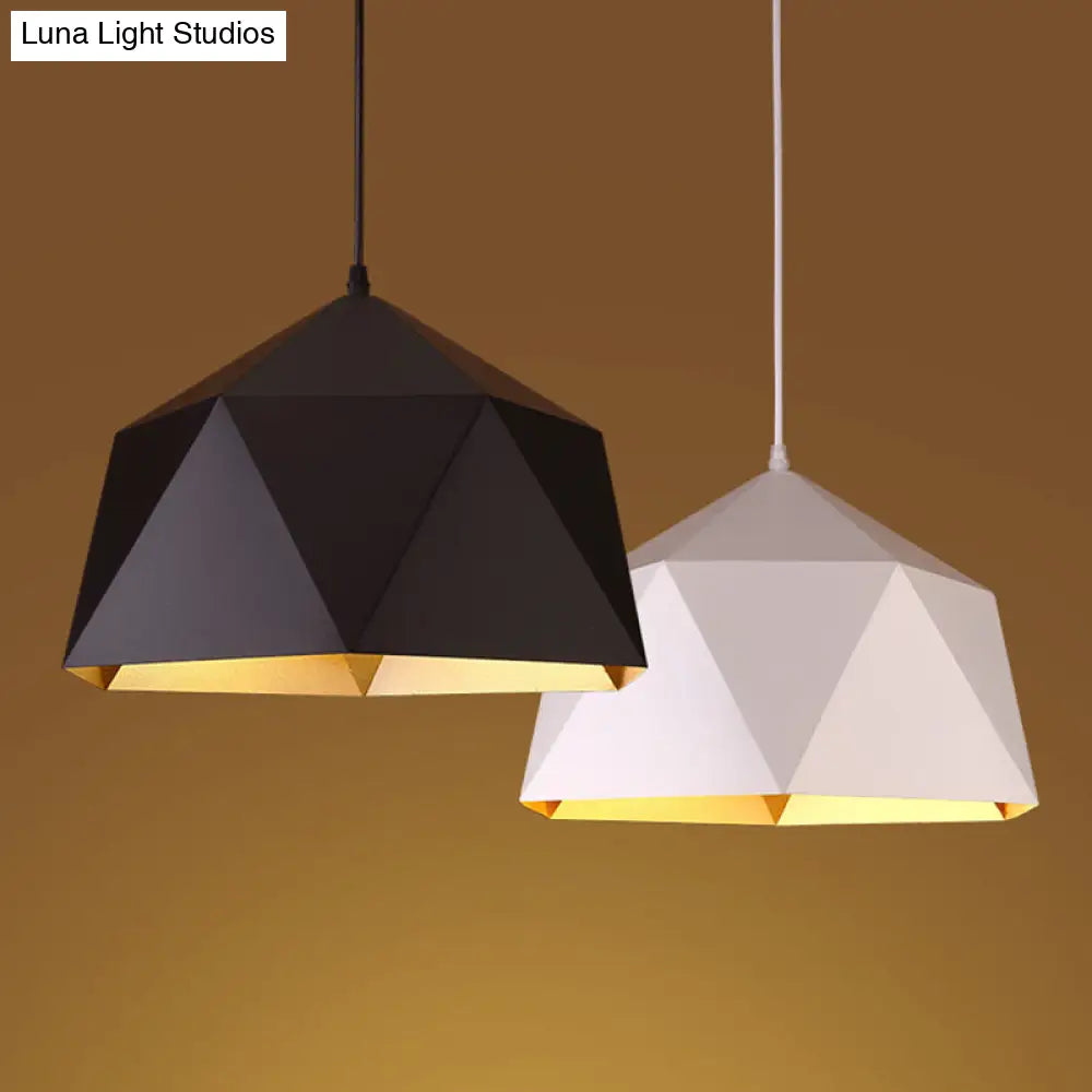 Modern Rhombus Metal Suspension Lamp - Loft Style Pendant Light Fixture For Living Room