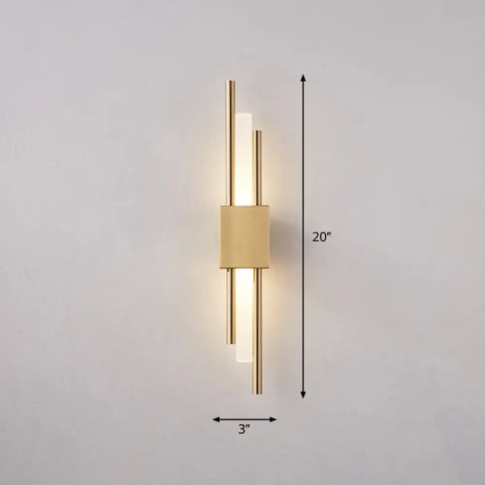 Modern Rod Wall Light With Led Acrylic Sconce For Stairways. 2 / Gold