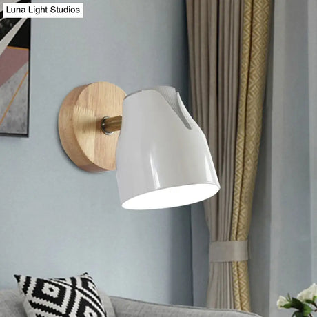 Modern Rotatable Wall Sconce Light With Metallic Bud Shade - Ideal For Kitchen And Cloth Shop